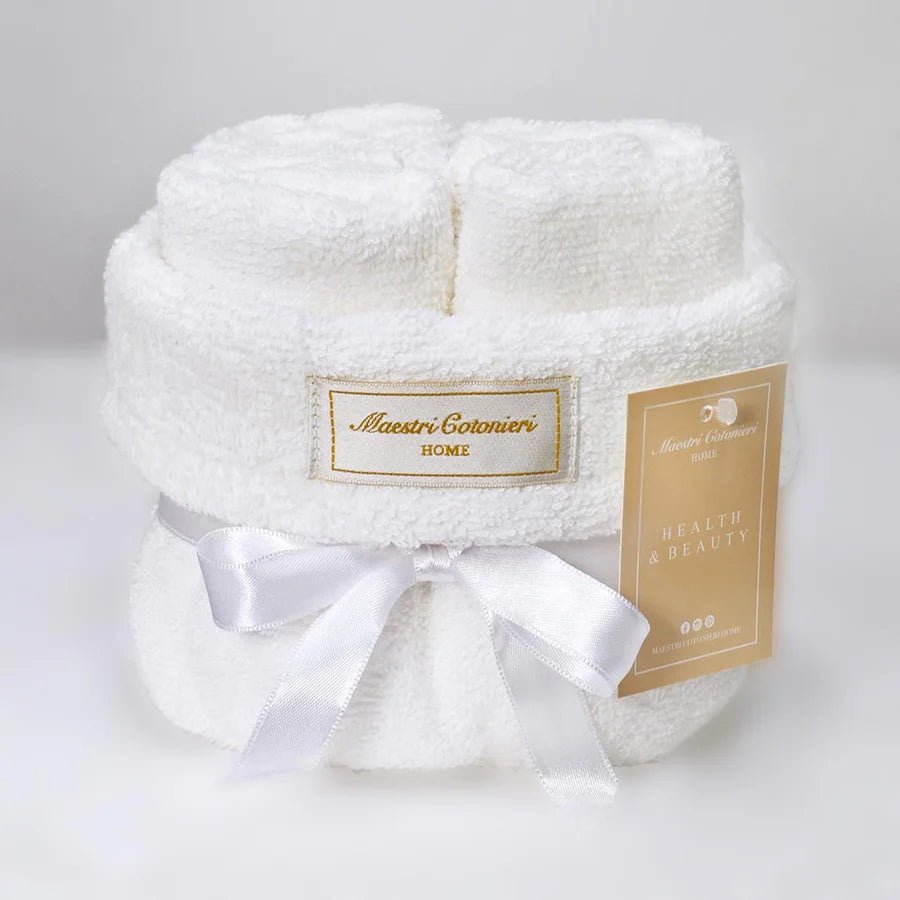 Cestino di 4 Lavette Maestri Cotonieri - Biancheria da sogno Pedata