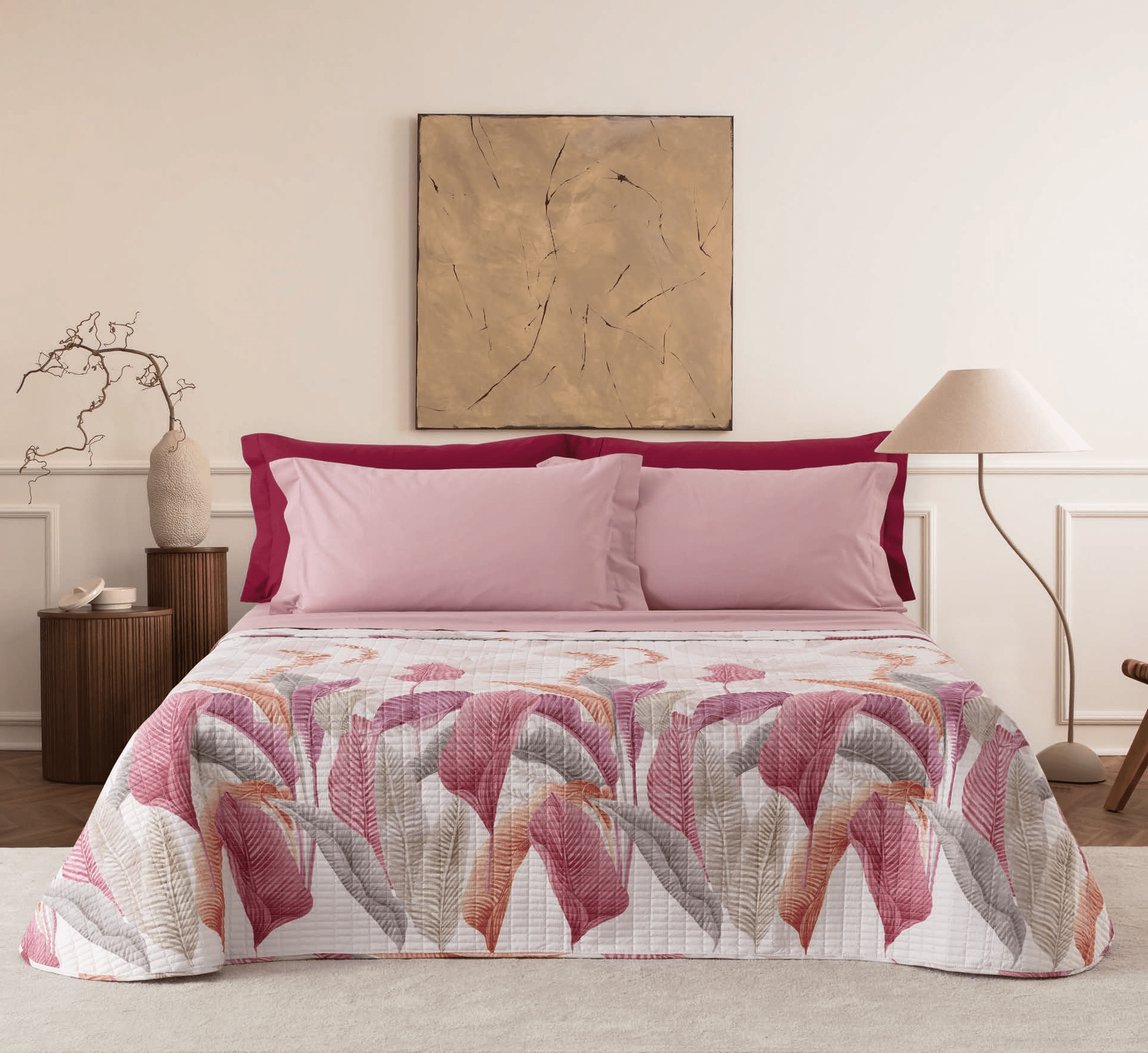 Completo Letto Linea Oro Nida Stampato Singolo - Biancheria da sogno Pedata