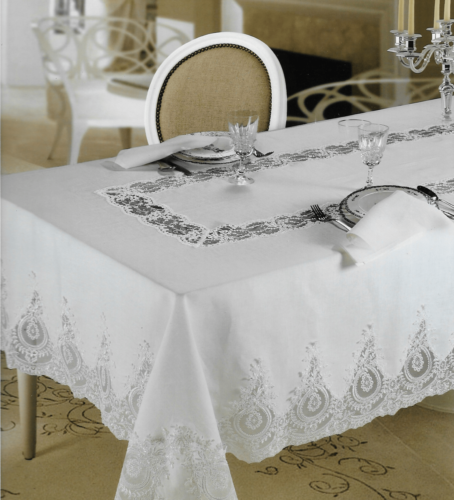 Coordinato Lino e Rebrodè Bellavia 1504 - Biancheria da sogno Pedata