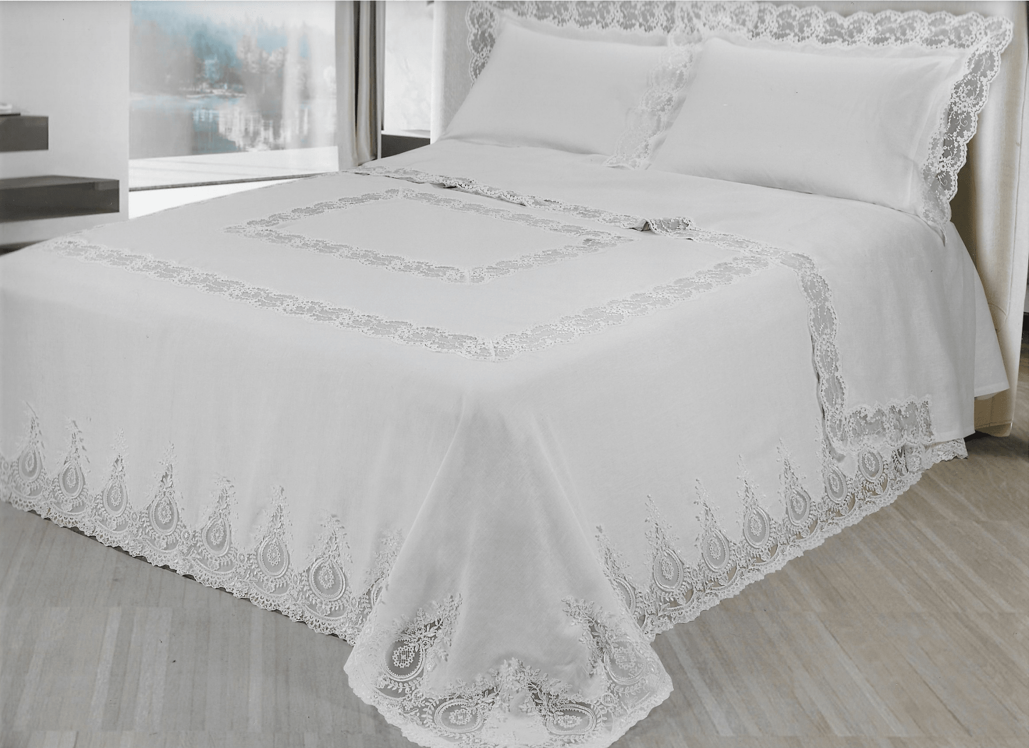 Coordinato Lino e Rebrodè Bellavia 1504 - Biancheria da sogno Pedata