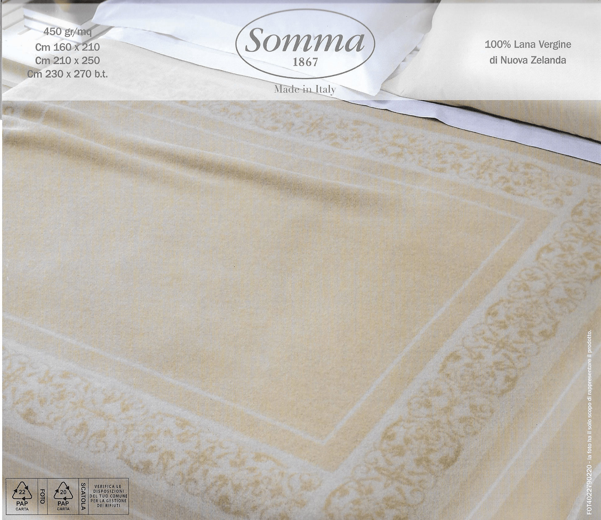 Coperta Greta Singola Somma - Biancheria da sogno Pedata