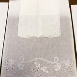 Coppia 1+1 Asciugamani Lino Ricamato Bellavia 507 - Biancheria da sogno Pedata