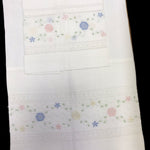 Coppia 1+1 Asciugamani Lino Ricamato Bellavia NB475 - Biancheria da sogno Pedata