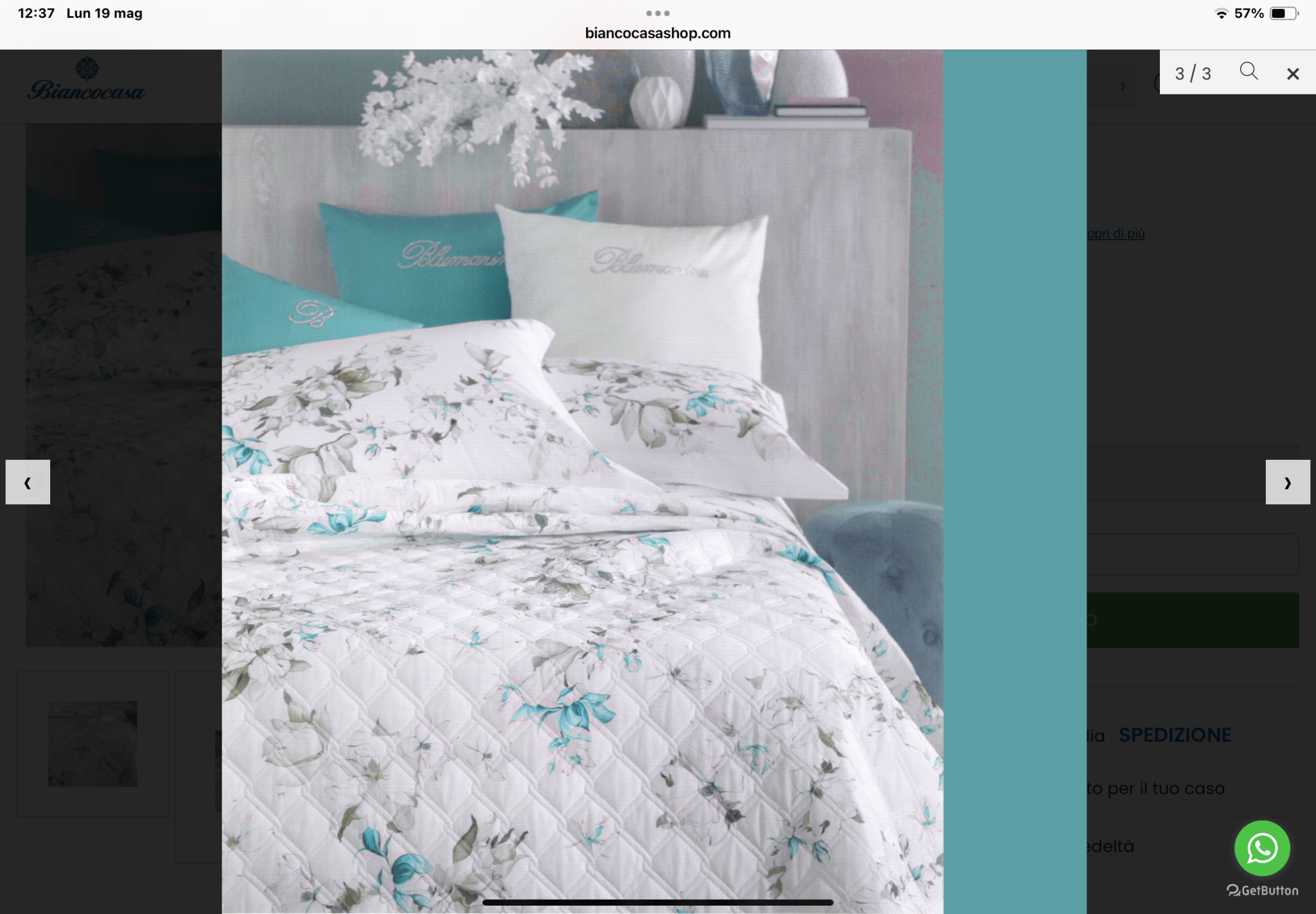 Copriletto Cristin Matrimoniale Blumarine - Biancheria da sogno Pedata