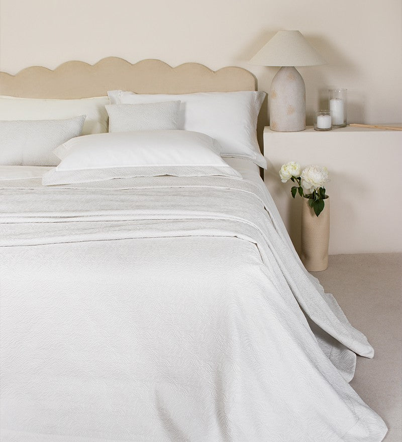 Copriletto Jacquard Matrimoniale Battaglia Eva - Biancheria da sogno Pedata