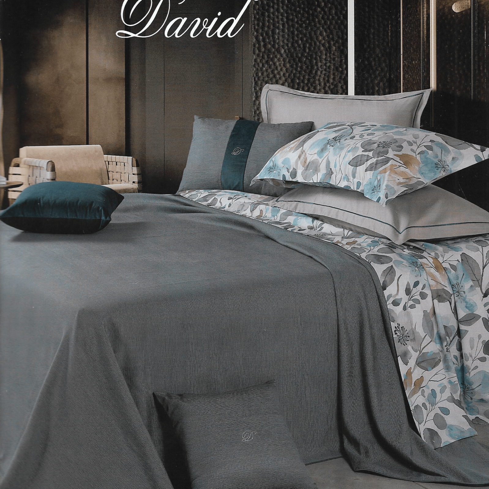 Copriletto Jacquard Matrimoniale David Monaco - Biancheria da sogno Pedata