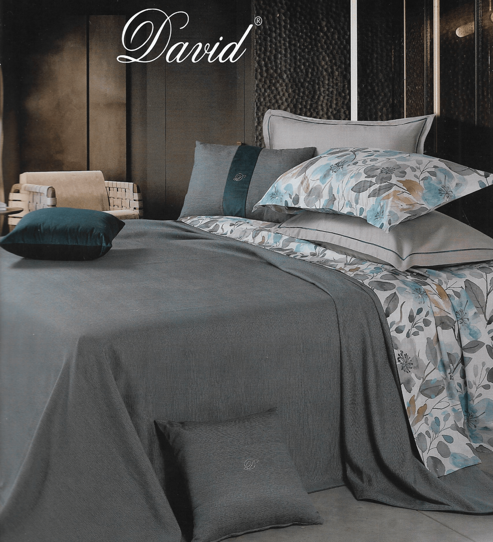Copriletto Jacquard Matrimoniale David Monaco - Biancheria da sogno Pedata