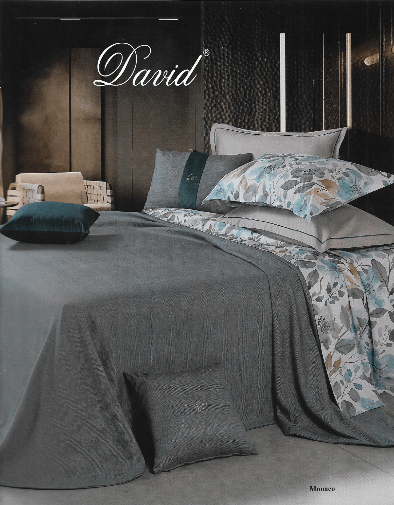 Copriletto Jacquard Matrimoniale David Monaco - Biancheria da sogno Pedata