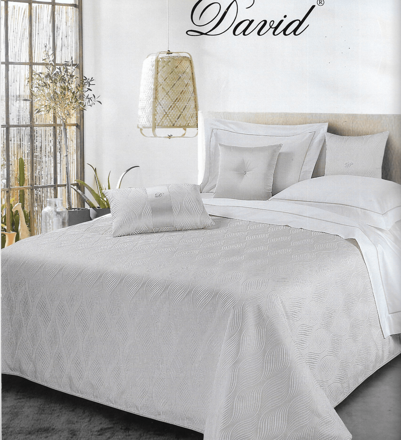 Copriletto Jacquard Matrimoniale David Taormina - Biancheria da sogno Pedata