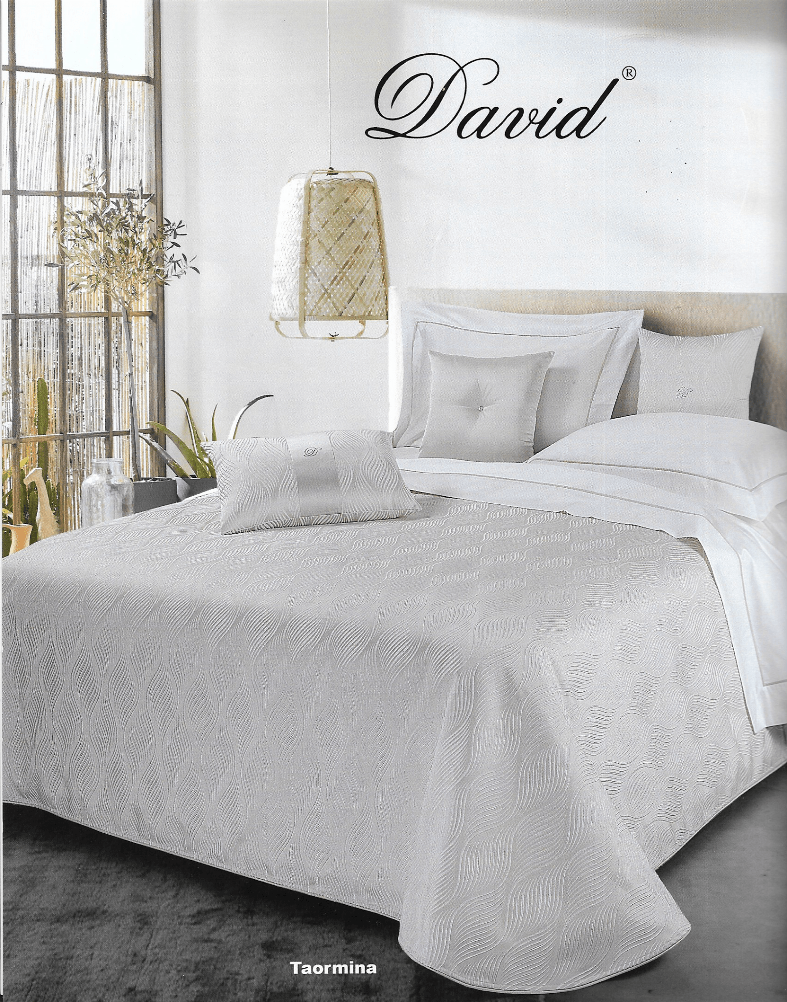 Copriletto Jacquard Matrimoniale David Taormina - Biancheria da sogno Pedata