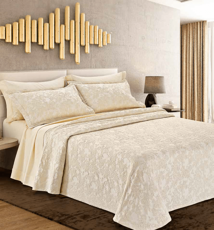 Copriletto Jacquard Matrimoniale GFFerrari Clara - Biancheria da sogno Pedata