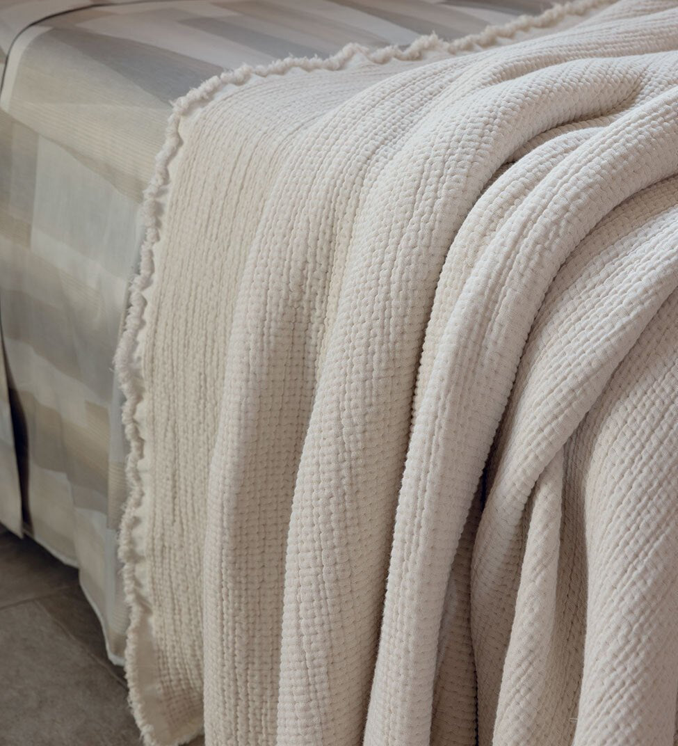 Copriletto Liscio Ostuni Matrimoniale Dondi - Biancheria da sogno Pedata