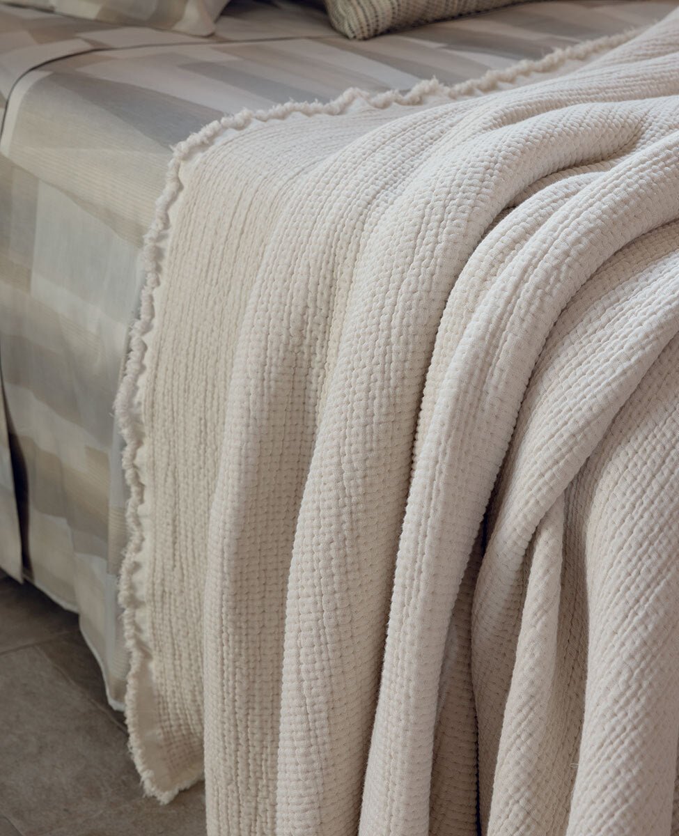 Copriletto Liscio Ostuni Matrimoniale Dondi - Biancheria da sogno Pedata