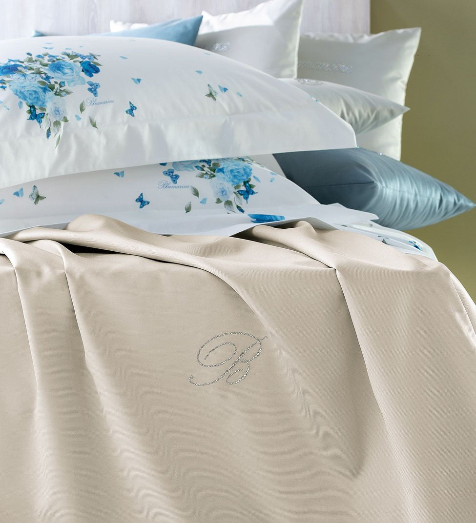 Copriletto Matrimoniale Blumarine Note Blu - Biancheria da sogno Pedata
