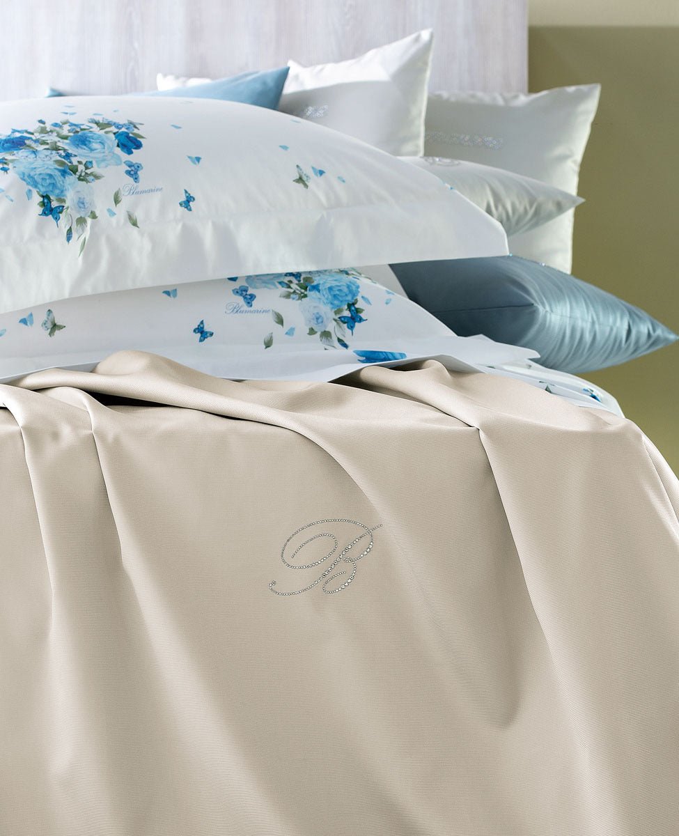 Copriletto Matrimoniale Blumarine Note Blu - Biancheria da sogno Pedata