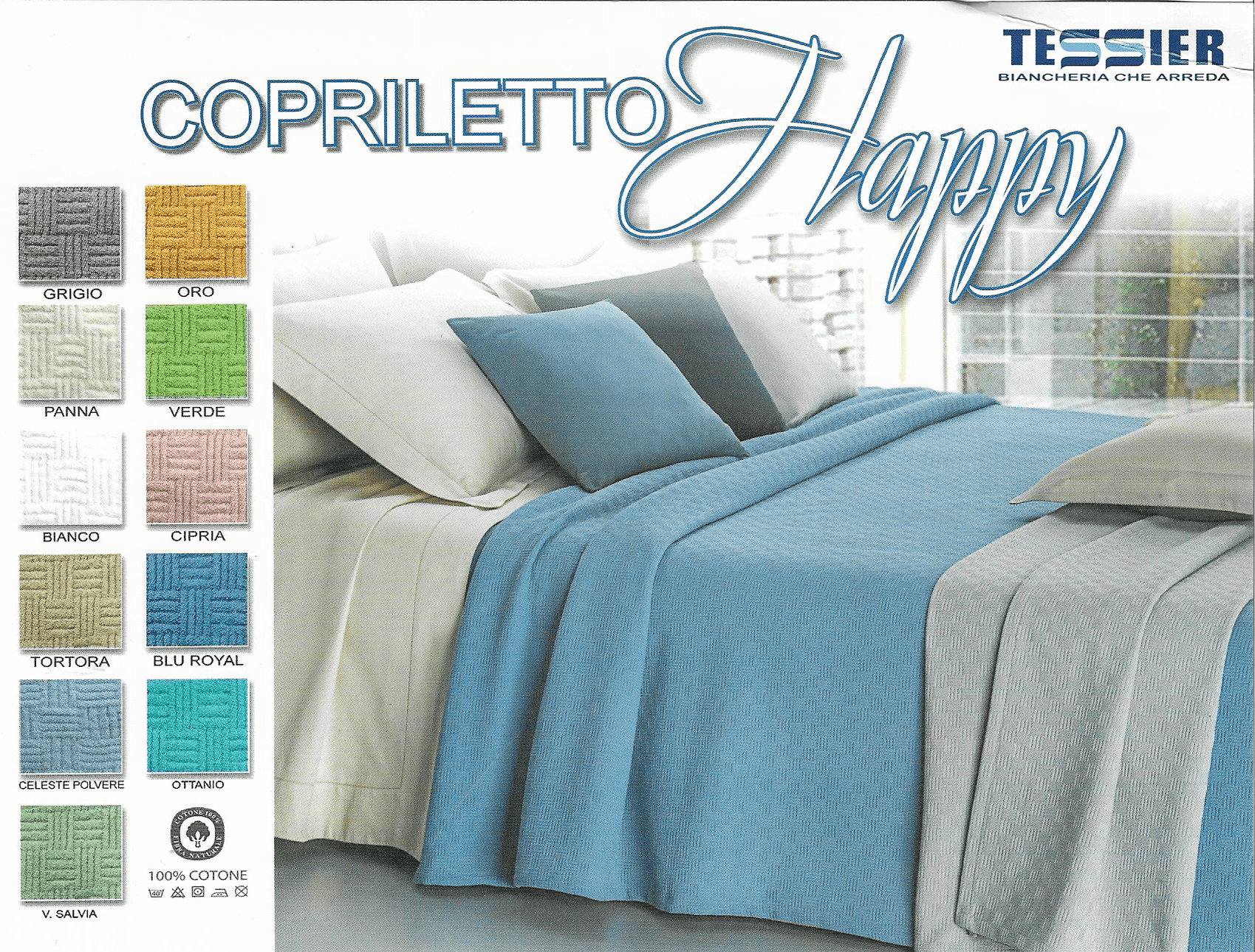 Copriletto Piazza e Mezza Tessier Happy - Biancheria da sogno Pedata