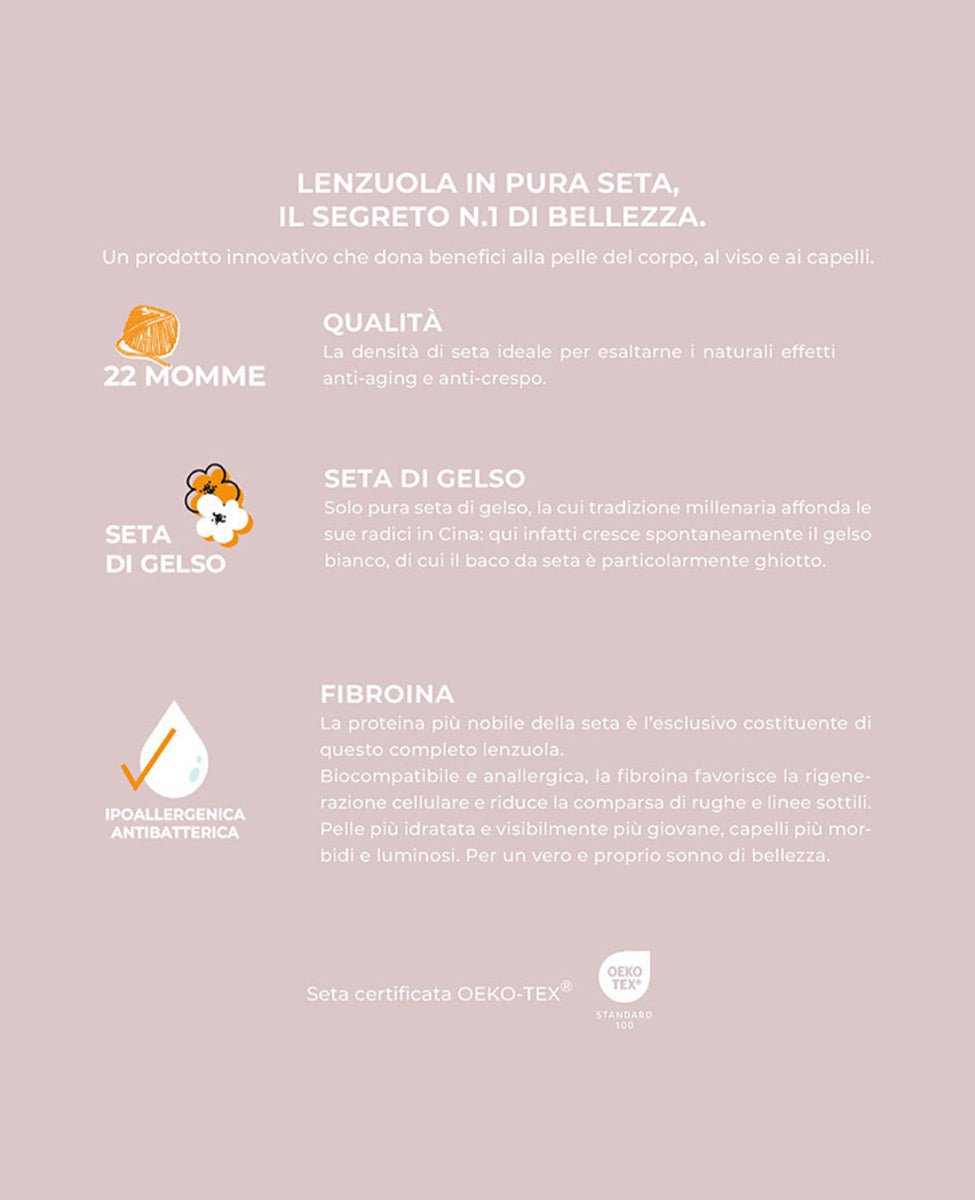 Dondi Lenzuola Matrimoniale in Seta Buongiorno Principessa - Biancheria da sogno Pedata