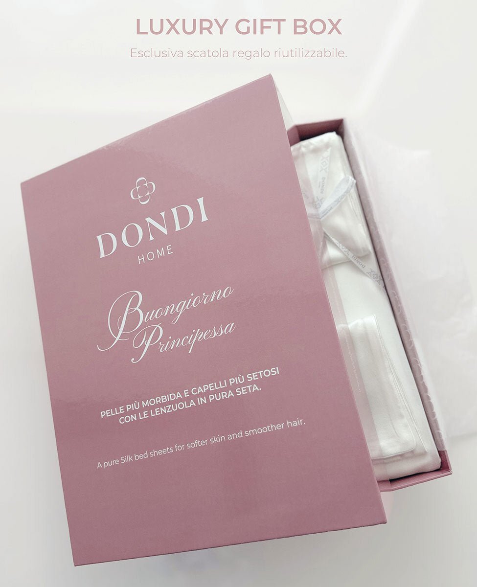 Dondi Lenzuola Matrimoniale in Seta Buongiorno Principessa - Biancheria da sogno Pedata