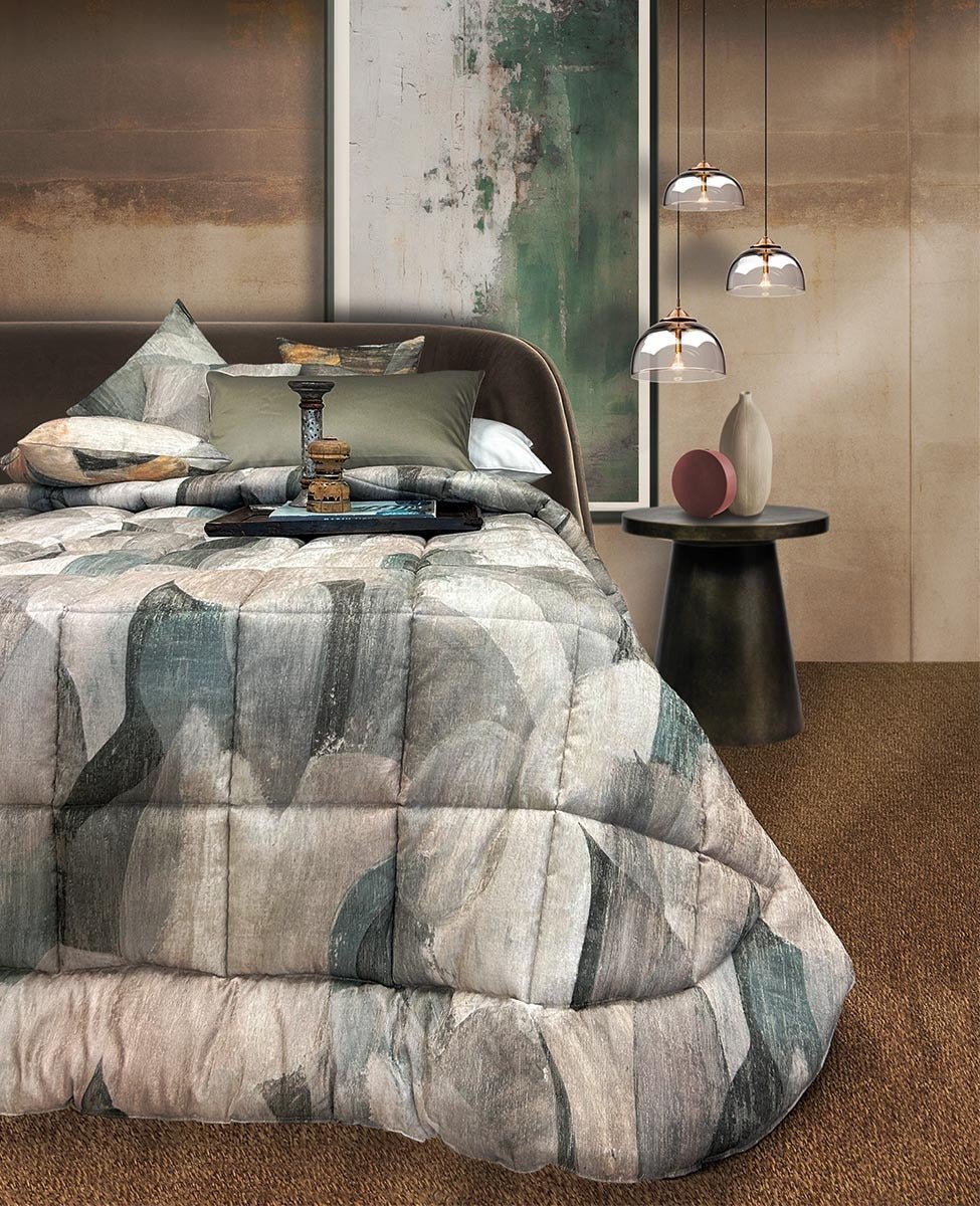 Dondi Trapunta Matrimoniale Aspen Jacquard - Biancheria da sogno Pedata