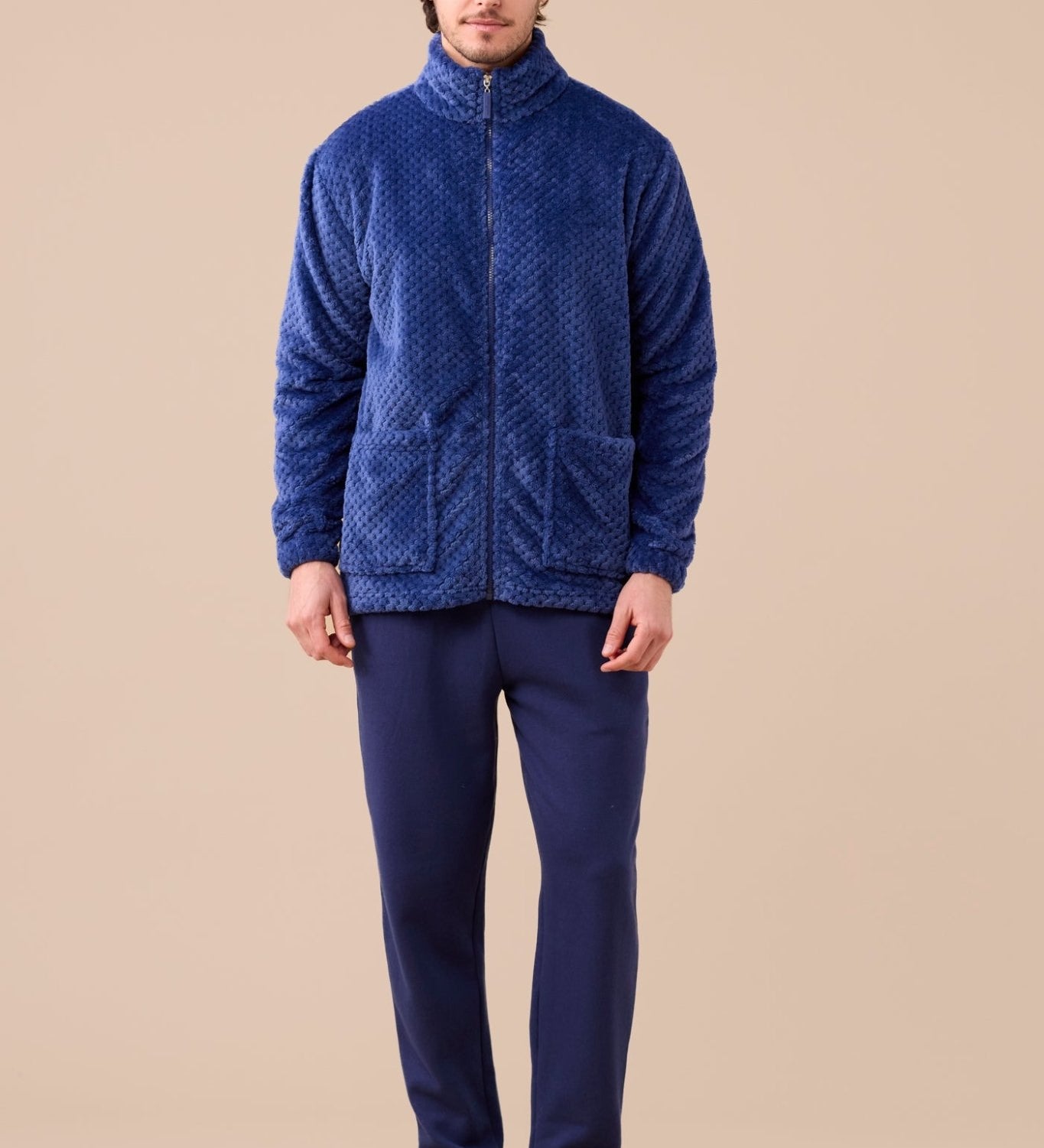 Giacca Uomo Coral Fleece Noi di Notte GE3051AS - Biancheria da sogno Pedata