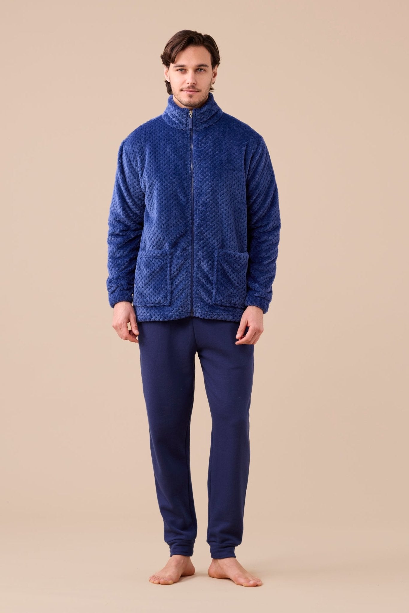 Giacca Uomo Coral Fleece Noi di Notte GE3051AS - Biancheria da sogno Pedata