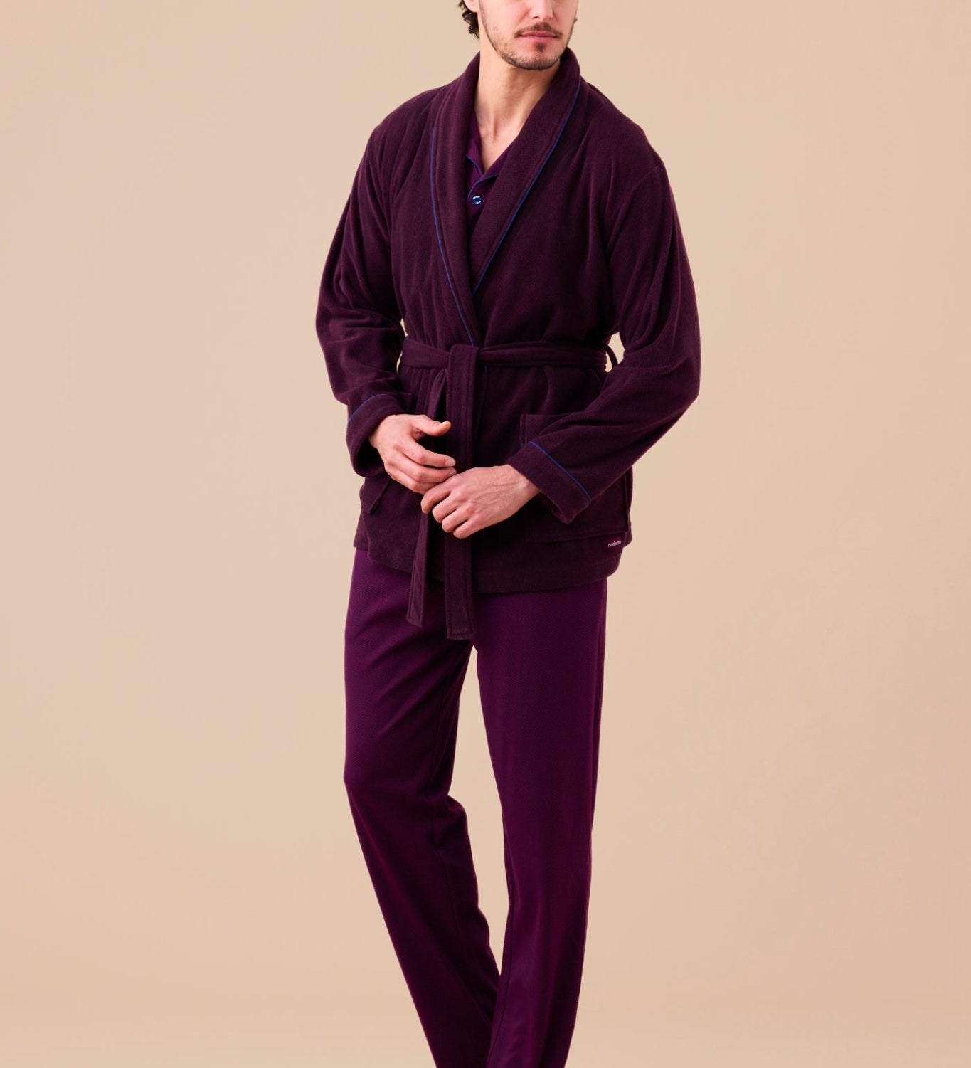 Giacca Uomo Micropile Noi Di Notte GE3052 - Biancheria da sogno Pedata