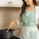 Grembiule con Pettorina Maestri Cotonieri India - Biancheria da sogno Pedata