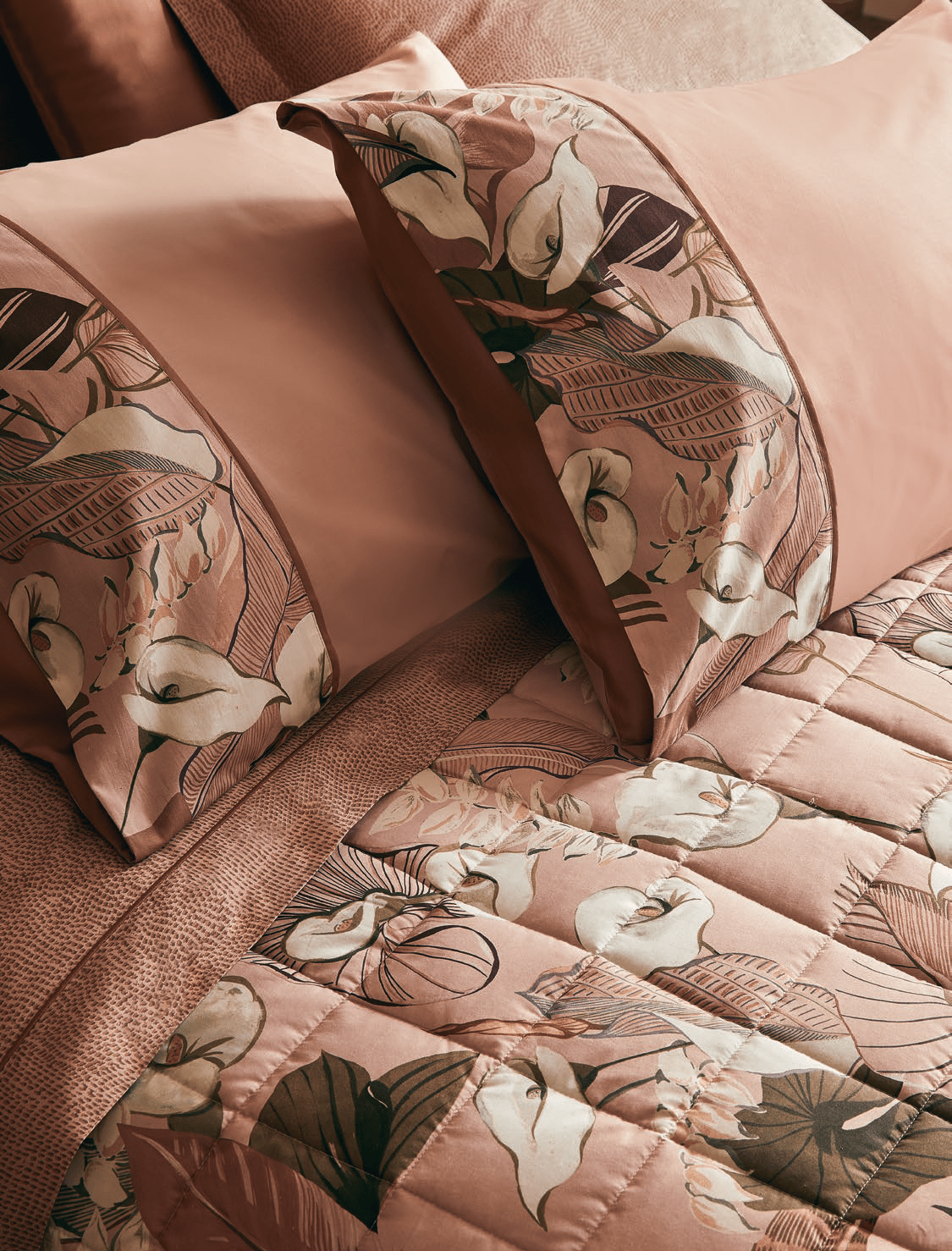 Lenzuola - Copriletto Cotone Matrimoniale Fazzini Calle - Biancheria da sogno Pedata