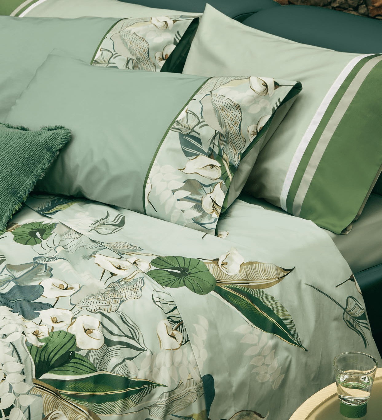 Lenzuola - Copriletto Cotone Matrimoniale Fazzini Calle - Biancheria da sogno Pedata