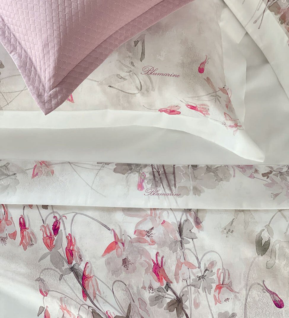 Lenzuola - Copriletto Matrimoniale Blumarine Ciclamino - Biancheria da sogno Pedata
