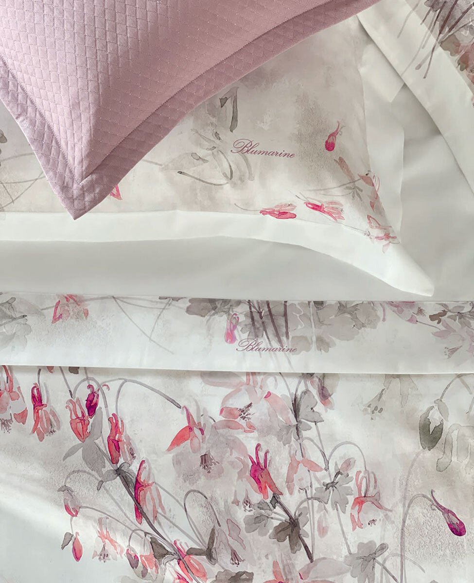 Lenzuola - Copriletto Matrimoniale Blumarine Ciclamino - Biancheria da sogno Pedata
