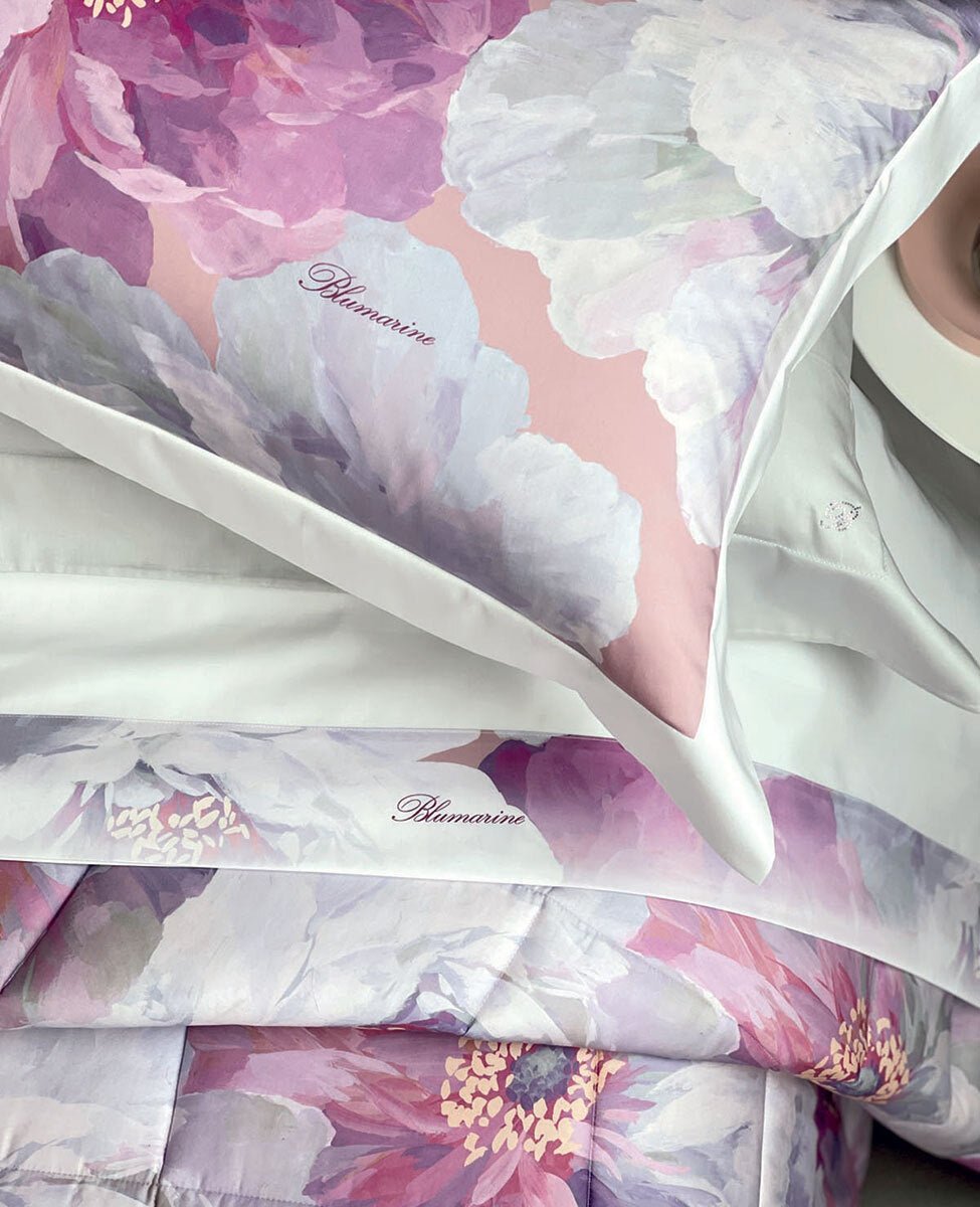 Lenzuola - Copriletto Matrimoniale Blumarine Hibiscus - Biancheria da sogno Pedata