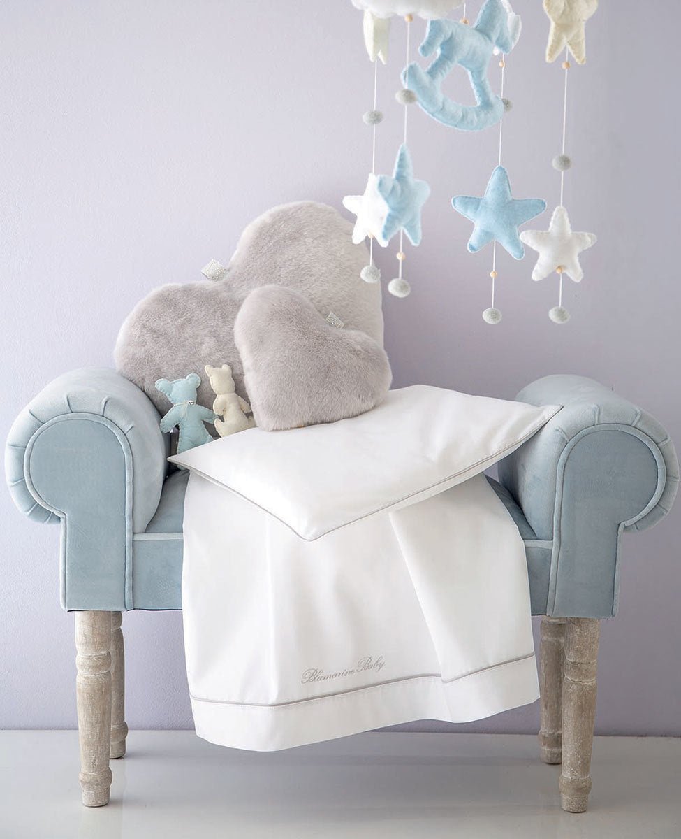 Lenzuola Lettino Blumarine Baby Blu - Biancheria da sogno Pedata