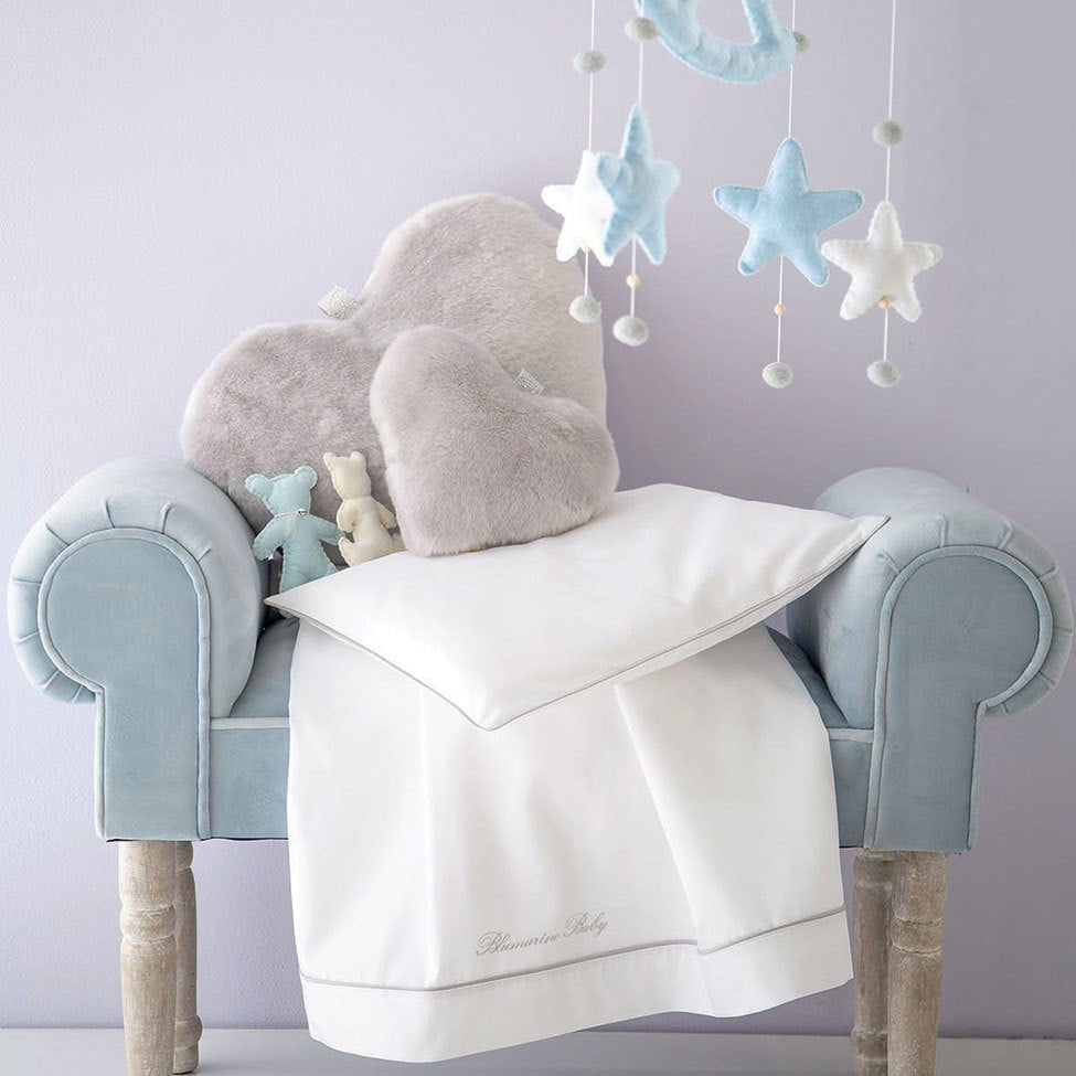 Lenzuola Lettino Blumarine Baby Blu - Biancheria da sogno Pedata