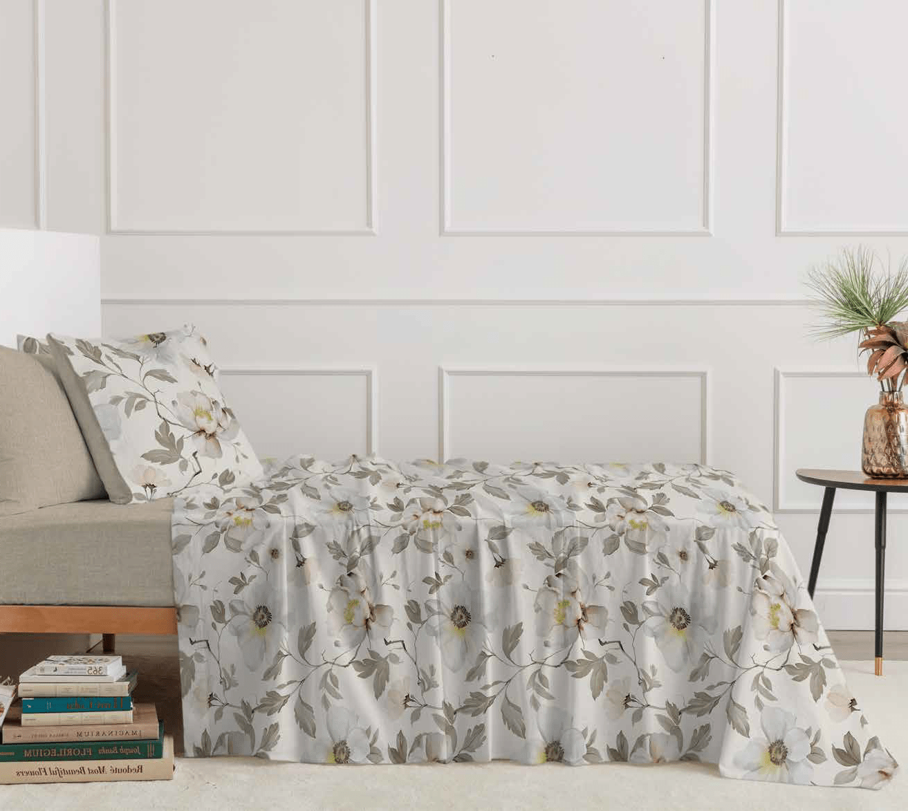 Lenzuola Linea Oro Stampato Matrimoniale Cleris - Biancheria da sogno Pedata