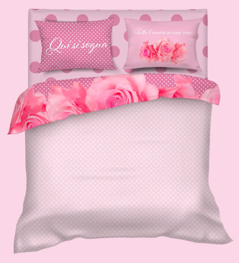 Lenzuola Matrimoniale Camomilla Roses - Biancheria da sogno Pedata