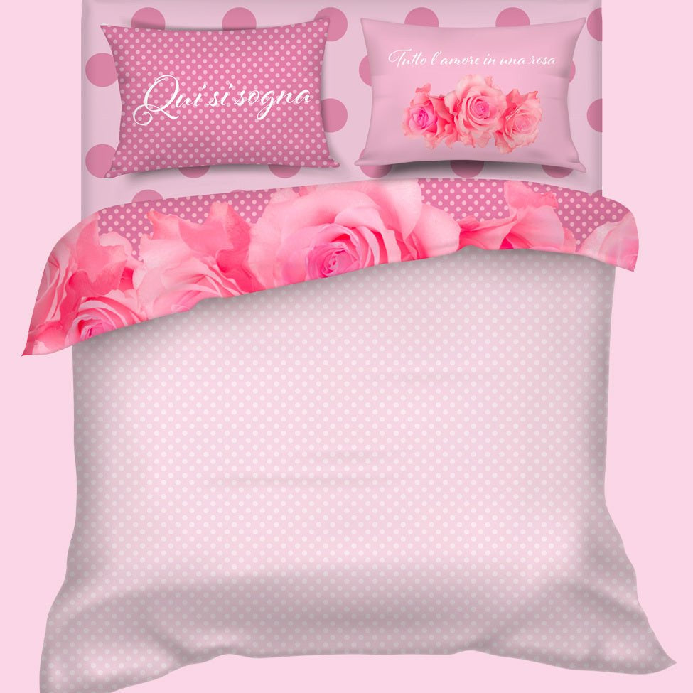 Lenzuola Matrimoniale Camomilla Roses - Biancheria da sogno Pedata