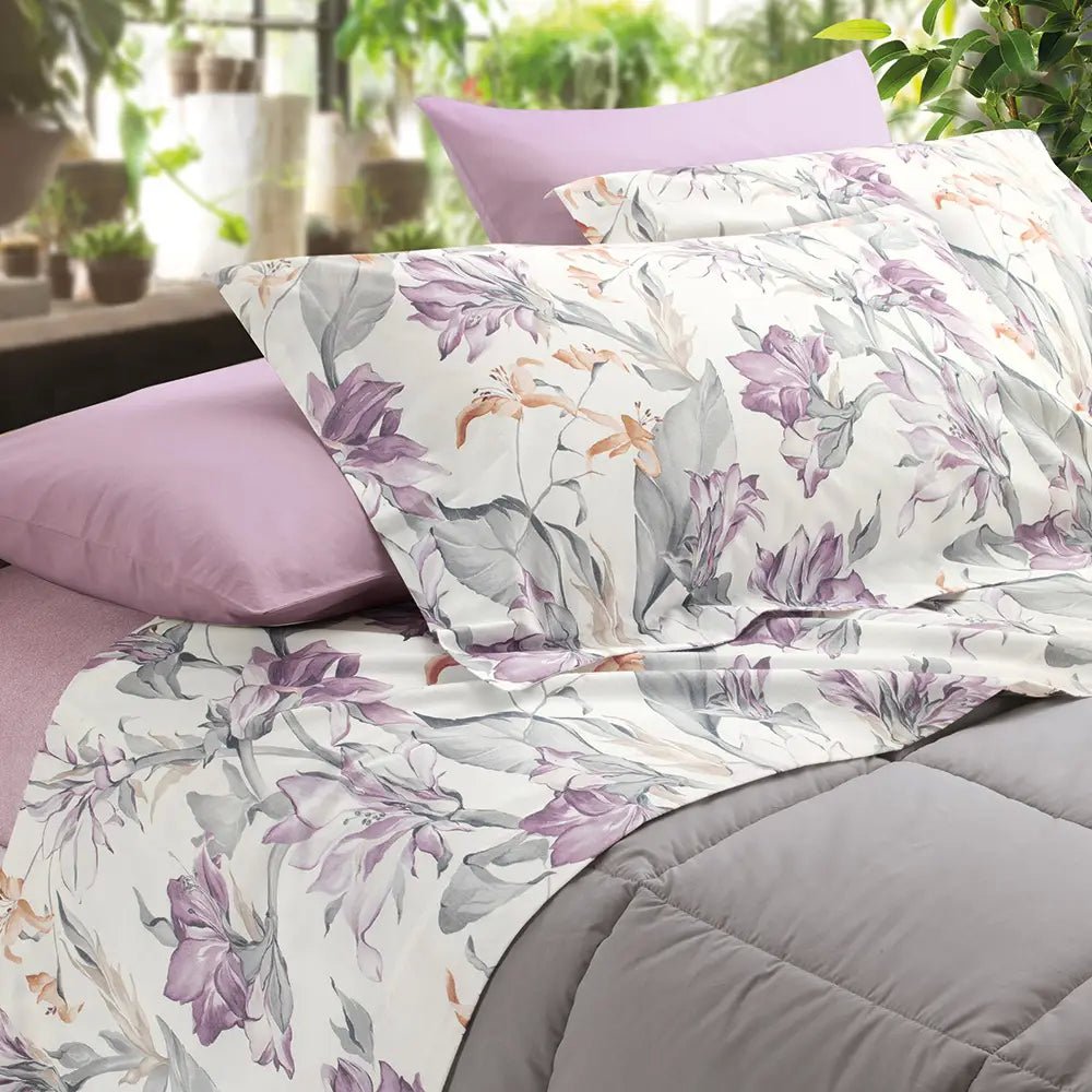 Lenzuola Matrimoniale in Percalle Gabel Bella - Biancheria da sogno Pedata