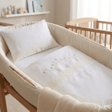 Lenzuolino in Cotone Culla Ricamato Elite 45095 - Biancheria da sogno Pedata