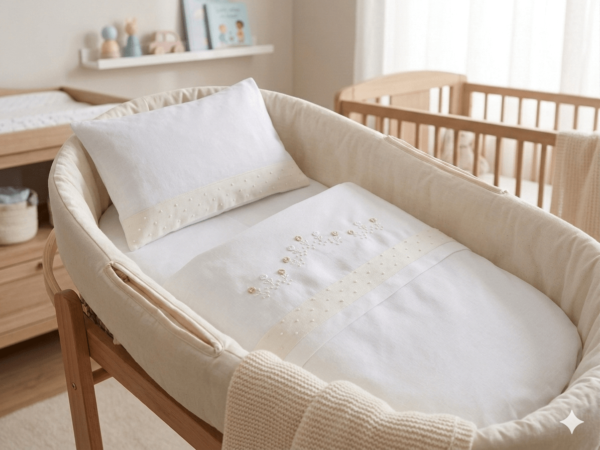 Lenzuolino in Cotone Culla Ricamato Elite 45095 - Biancheria da sogno Pedata