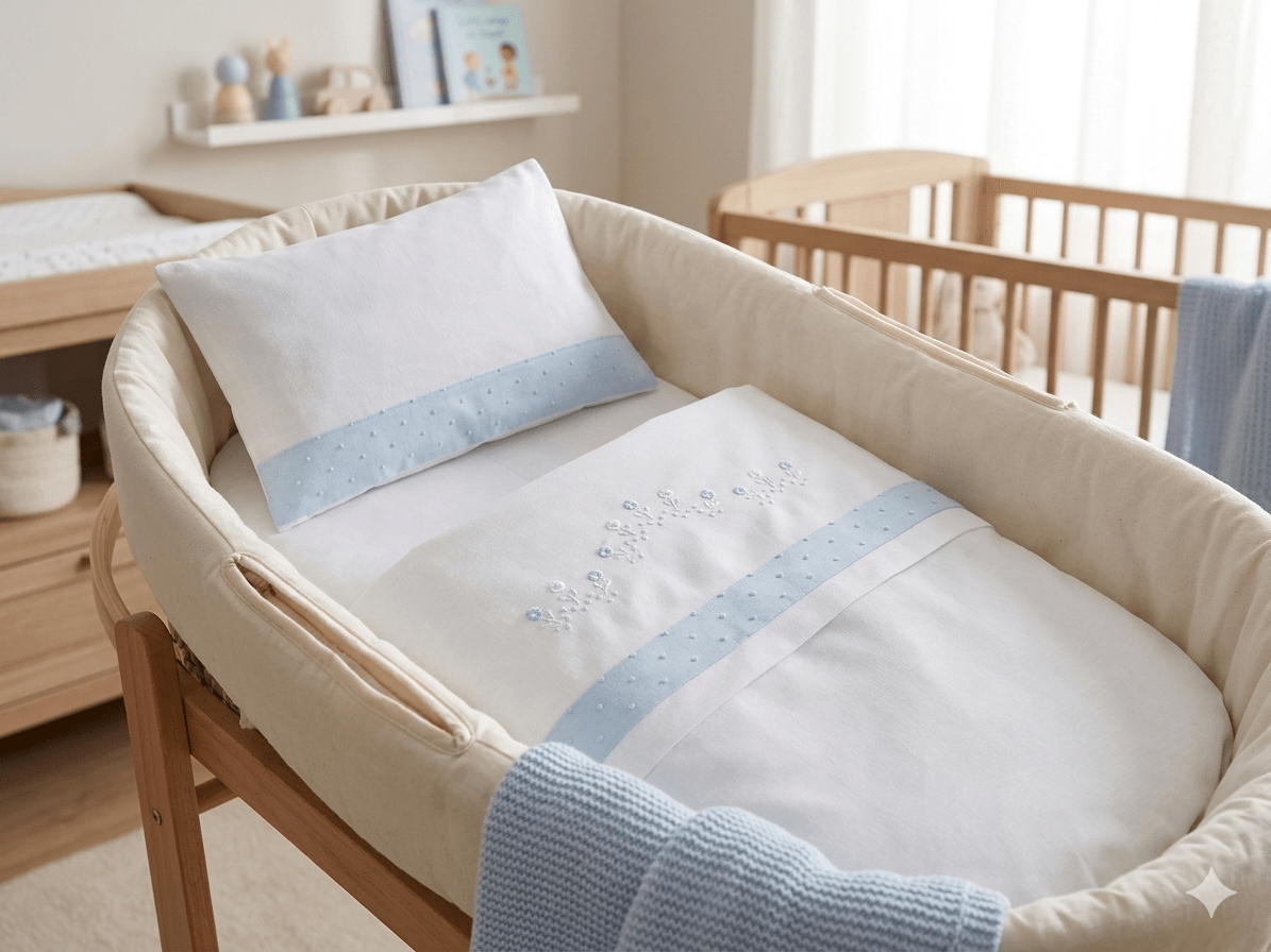 Lenzuolino in Cotone Culla Ricamato Elite 45095 - Biancheria da sogno Pedata