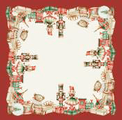 Linea Oro Centrotavola 90x90Cm in Puro Cotone Noel - Biancheria da sogno Pedata