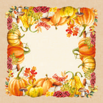 Linea Oro Centrotavola Stampato 90x90Cm Zucca - Biancheria da sogno Pedata