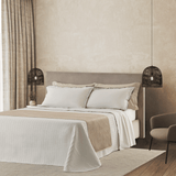 Linea Oro Runner da Letto 60x240Cm in Velluto Cloud - Biancheria da sogno Pedata