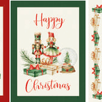 Linea Oro Set 3 Strofinacci in Puro Cotone Noel - Biancheria da sogno Pedata