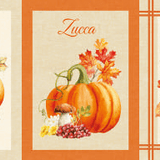 Linea Oro Set 3 Strofinacci Stampati Zucca - Biancheria da sogno Pedata