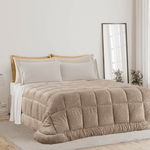 Linea Oro Trapunta EcoPelliccia Matrimoniale Gro Jacquard - Biancheria da sogno Pedata