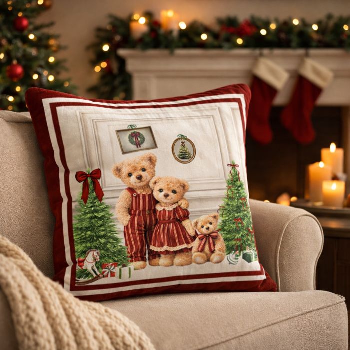 Maestri Cotonieri Cuscino Arredo 50x50Cm Natalizio - Biancheria da sogno Pedata