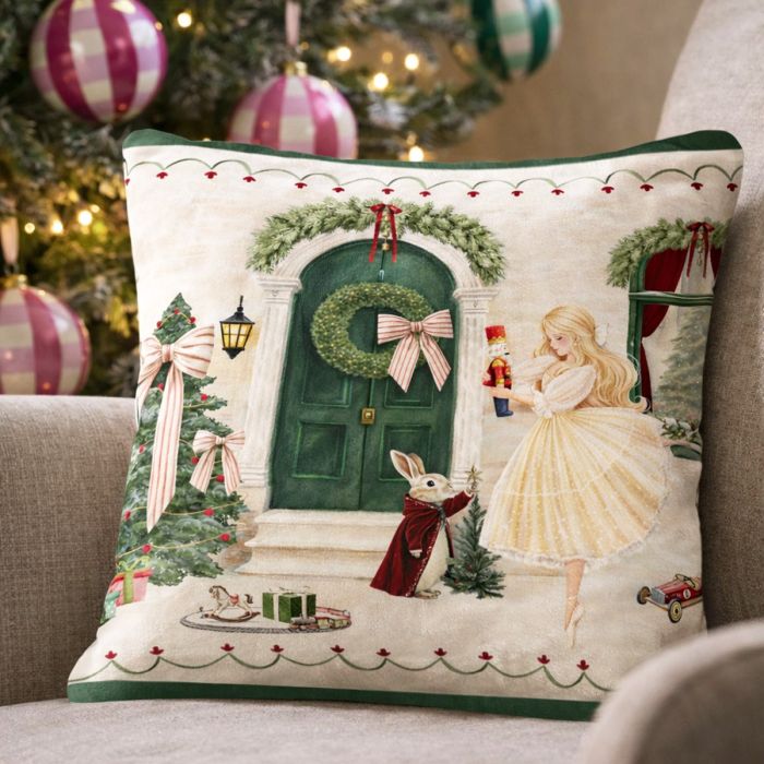 Maestri Cotonieri Cuscino Arredo 50x50Cm Natalizio - Biancheria da sogno Pedata