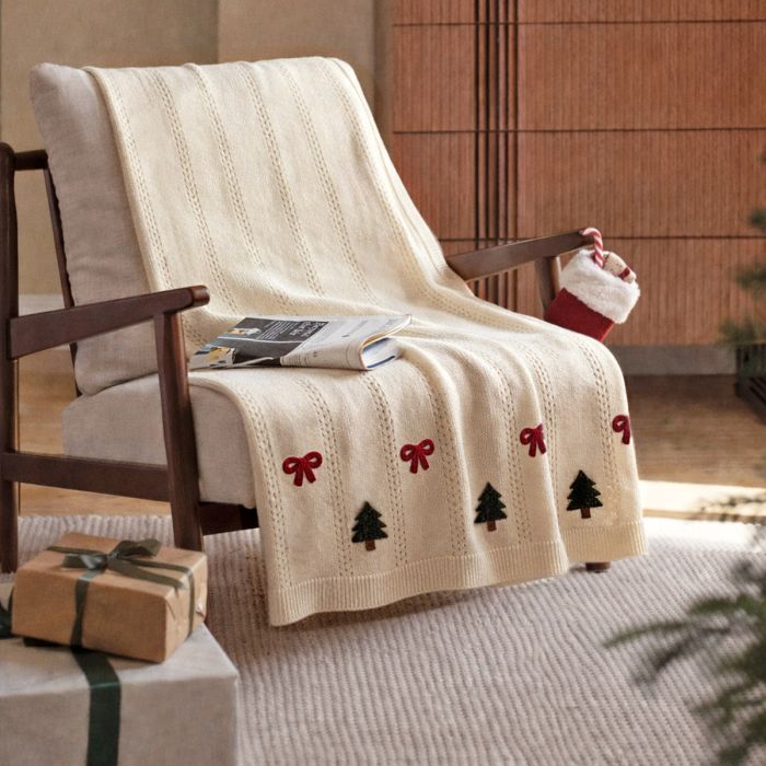 Maestri Cotonieri Plaid 130x170Cm Natalizio Dolomiti - Biancheria da sogno Pedata